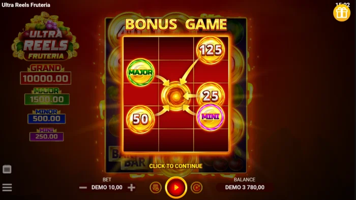 Ultra Reels Fruteria - Hold and Win herbergið er ræst