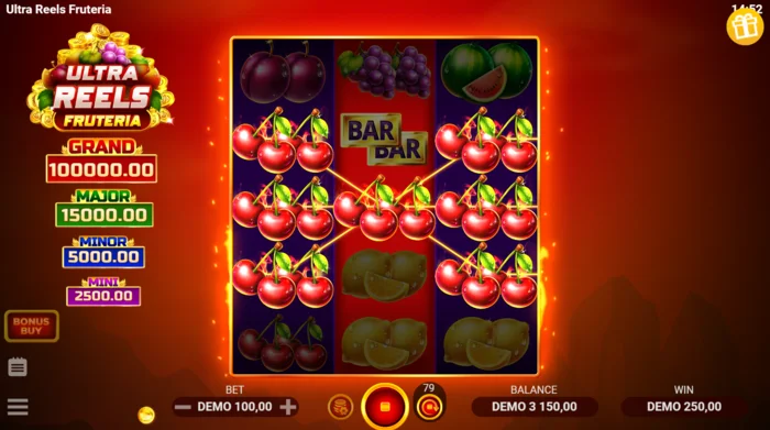Ultra Reels Fruteria - niðurstaða samsetningar með kirsuberjum